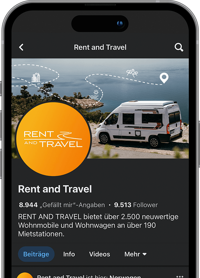 Rent&Travel auch bei Facebook