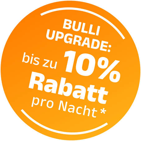 Bulli Upgrade: Bis zu 10 % pro Nacht sparen!